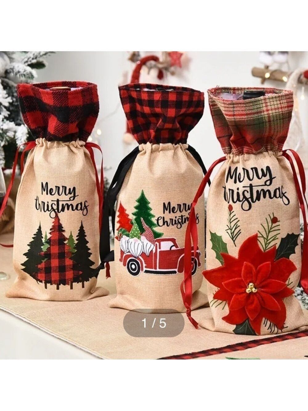 CHRISTMAS WINE SLEEVES